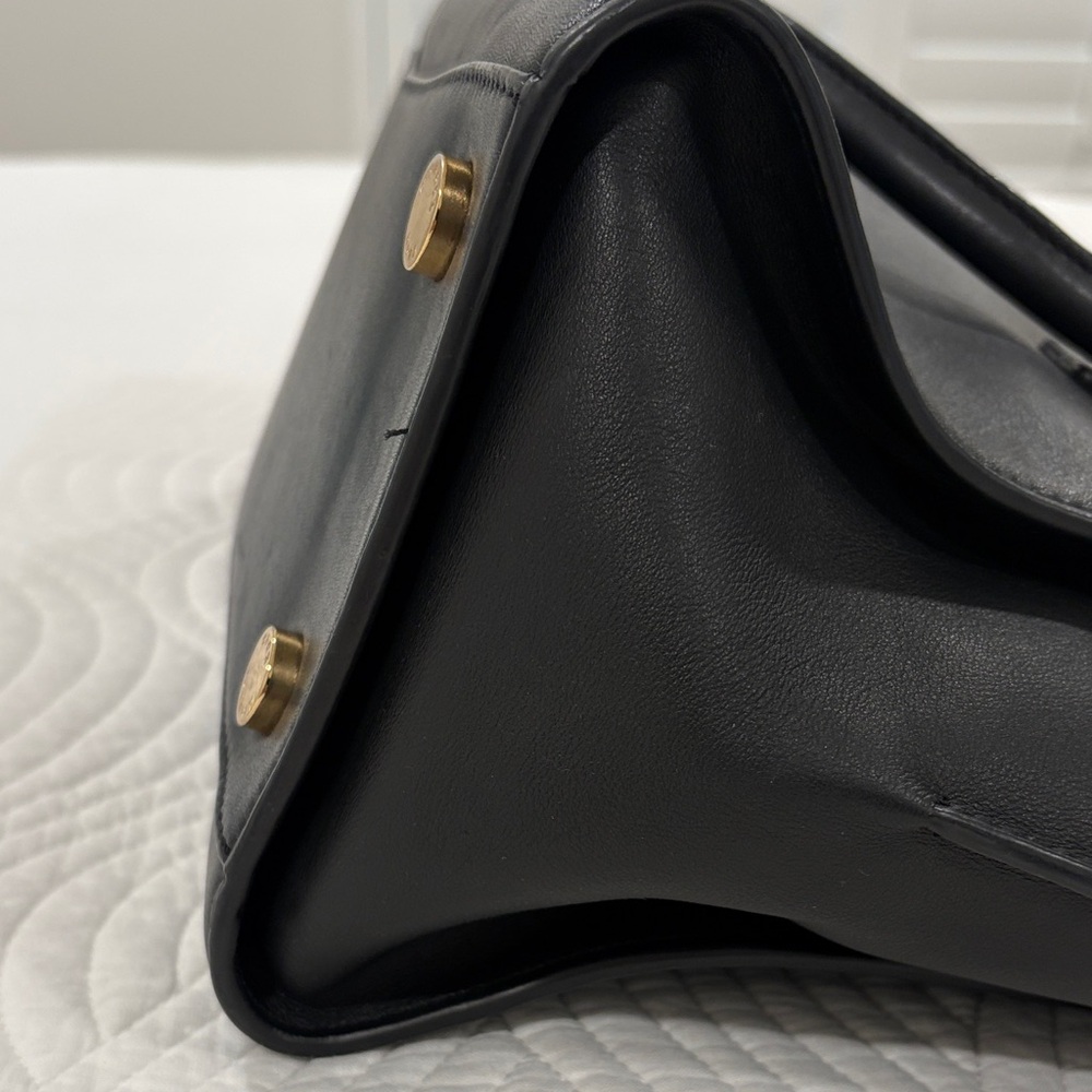 MICHAEL Michael Kors Black Hamilton Satchel with Gold Accents - Picture 9 of 15